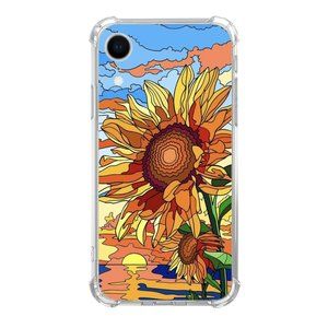 Retro 70s Sunflower Sunset  Pattern  Case Compatible with iPhone XR, New